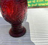 Dark Red Eagle Jar With Matching Lid