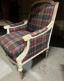 Rustic Style Vintage Highland House Blue and Red Wooden Chair