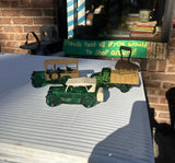 Collection of Green Glass Avon Bottle Cars- Set of 3