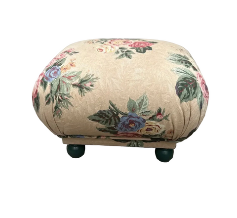 Petite Hollywood Regency Footed Pouf