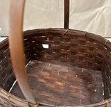 Hand Woven Basket With Flower Details