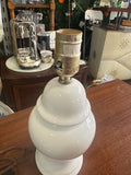 Small White Ceramic Ginger Jar Style Table Lamp