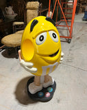 Rent Only Oversized Plastic Yellow M&m Standing Candy Serving Prop