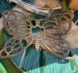 Vintage Silver Butterfly Trivet, Hot Plate