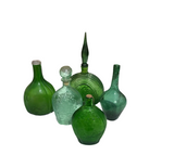 Instant Collection of Green Glass Bottles and Decanters