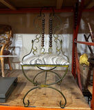 Iron Giacometti Style Metal Chair With Wooden Abacus Details