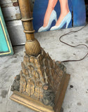 Italian Tole Vintage Floor Lamp With Monkey Accents