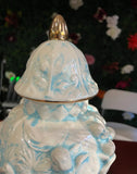 Hint of Blue Venetian Style Ceramic Jar