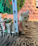 Small Lennox Ceramic Christmas Cat With Presents