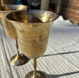 Pair of Brass Jewish Cups