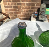 Instant Collection of Green Glass Bottles and Decanters