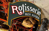 Oversized Rotisserie Chicken Hot Foods Kitchen Advertisement Sign