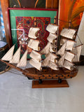 1970s Small Wooden Nautical Ship Sculpture