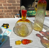 Collection of Red and Yellow Glass Serving Pieces- Set of 6