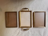 Trio of Gold Frames With Handles