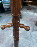 1970s Tall Vintage Hand Carved Wooden Coat Rack