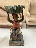 Red Jacket Whimsical Monkey Resin Candleholder