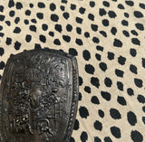 Small Silver Hand-Held Mirror With Monogrammed "K"