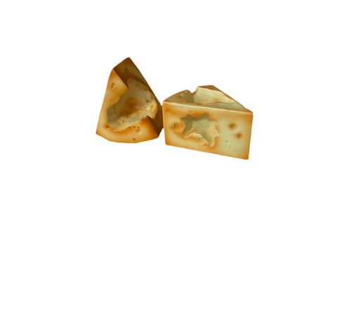Pair of Ceramic Cheese Block Salt and Pepper Shakers