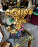 Hollywood Regency Gold Chalkware Vase