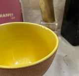 Large Handmade Pottery Yellow Bowl