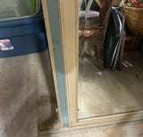 Large Vintage Table Mirror With Blue and Gold Accents