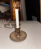 Vintage Mid-Century Brass Simple Candle Style Lamp