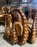 Intricate Octopus Tentacles Through Glass Sculptural Coffee Table