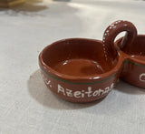 Pair of Ceramic Brown Olive Spanish Serving Bowls
