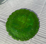 Green Glass Pear Decorative Plate