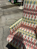 Collection of Colorful Patterned Dining Chairs- Set of 6 With 2 Captains Chairs