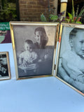 Pair of Small Gold Frames, Including Double Picture Frame