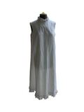 White Thick Lace Americana Dress