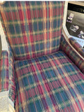 Rustic Style Vintage Highland House Blue and Red Wooden Chair