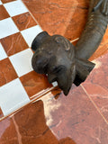 Antique African Wooden Pipe and Art Piece