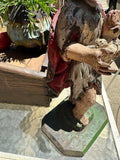 Santos Baby Jesus Holding Lamb Wooden Sculpture