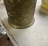Small Brass Etched Vase