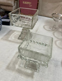 Pair of Glass Pedestal Bowls