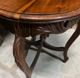 Wooden Table With Removable Glass Table Top