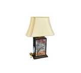 Vintage Stone and Mirror Floral Lamp