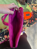 Fuchsia Pink Coach Flat Crossbody Purse