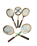 Collection of Vintage Wooden Wilson Tennis Rackets With Zephyr Press