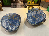 1980s Blue Stone Wall Planters - Set of 2