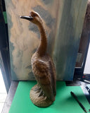 1970s Standing Brown Goose Sculpture
