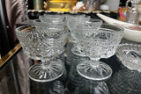 1970s Mid Century Modern Collection of Crystal Detailed Glasses- Set of 8