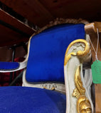 1980s Bright Blue Cushioned Accent Chair