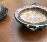 Small Round Silver Footed Ashtray