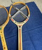 Vintage Collection of Spalding and Slazenger Wooden Tennis Rackets With Zephyr Press