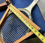 Vintage Trio of Spalding and Slazenger Wooden Tennis Rackets With Guards