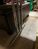 Vintage Mid-Century Chrome and Laminate Dining Table With Extended Leaf
